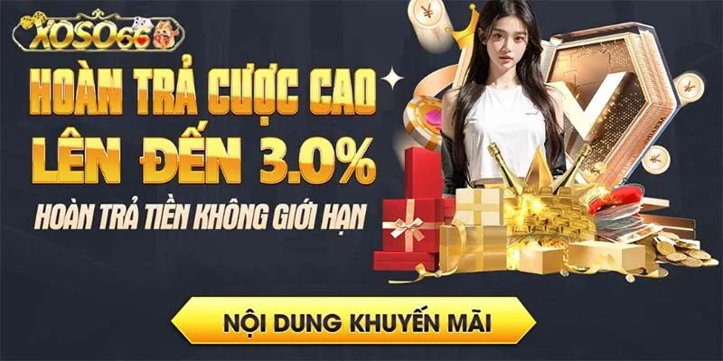 Tặng tiền hoàn trả cực khủng đối với tất cả hội viên xoso66